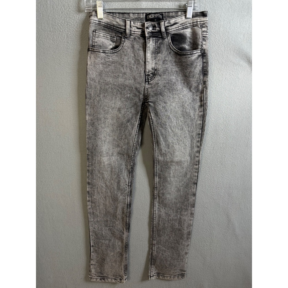 Encrypted Jeans Women's 18 Acid Wash Gray Denim Juniors Skinny